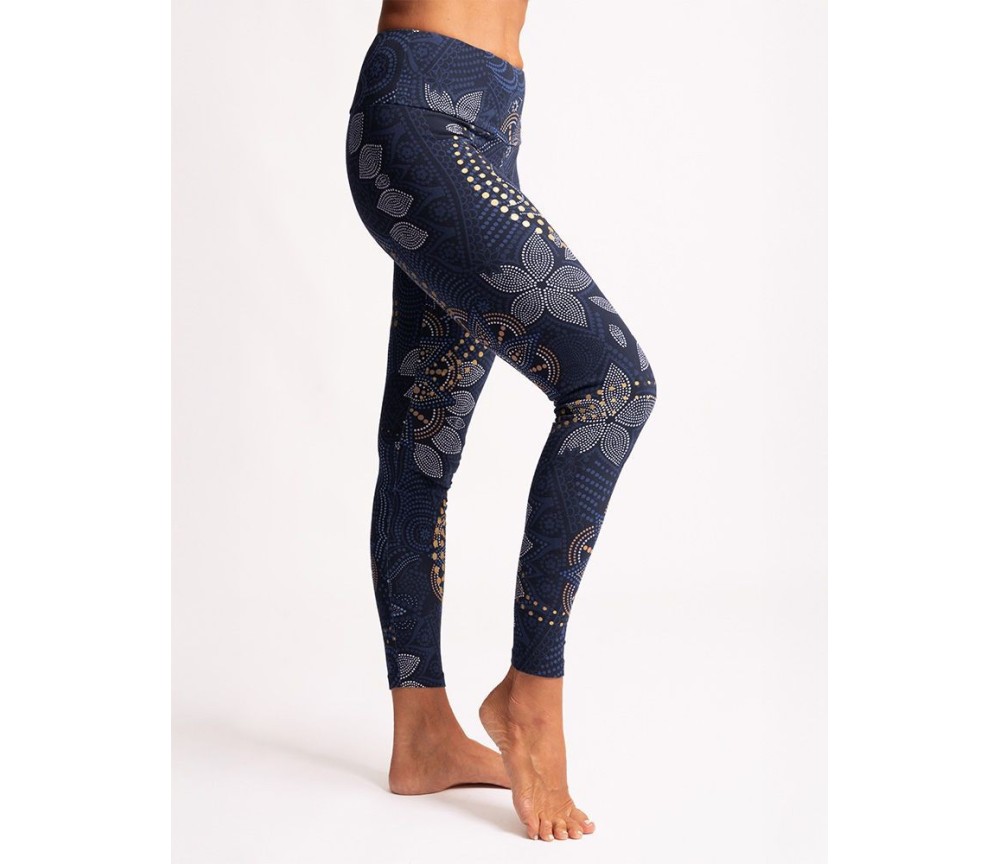 Spirit of OM - Yoga Leggings Maui - tiefblau