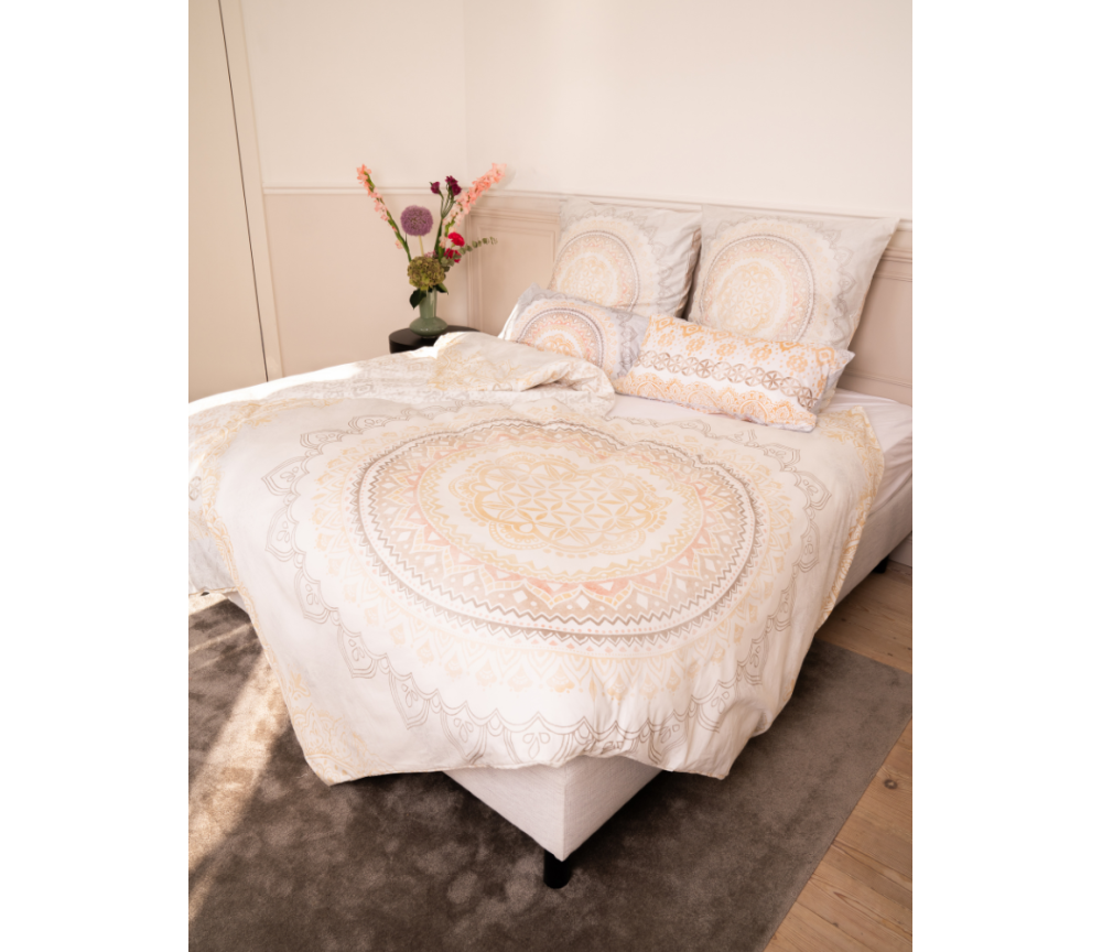 Spirit of OM - Bio-Bettwäsche Soulshine - white/indian-beach