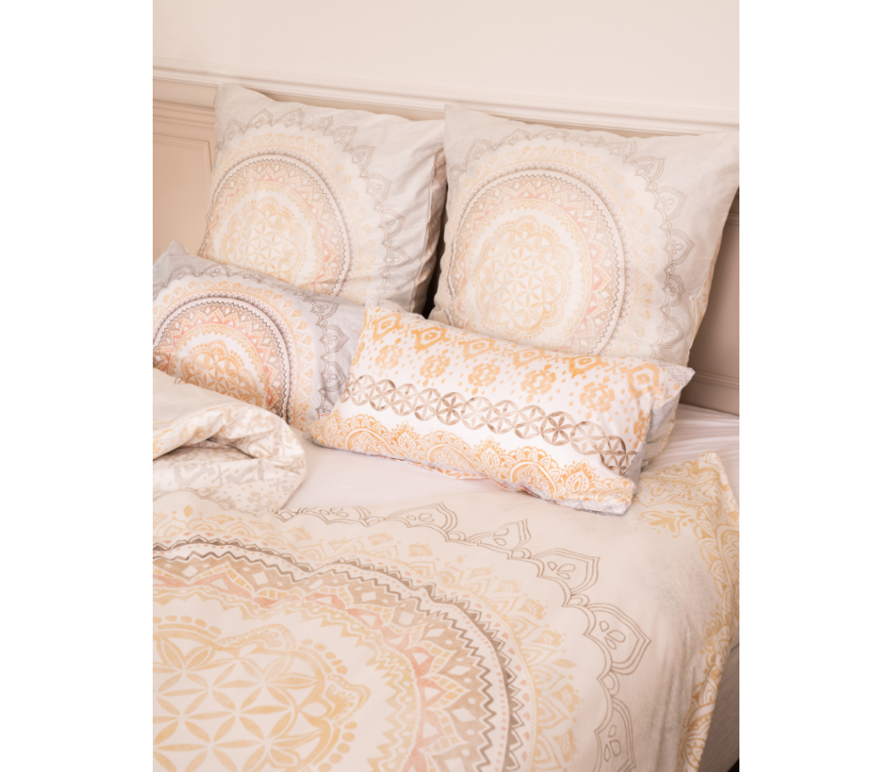 Spirit of OM - Bio-Bettwäsche Soulshine - white/indian-beach