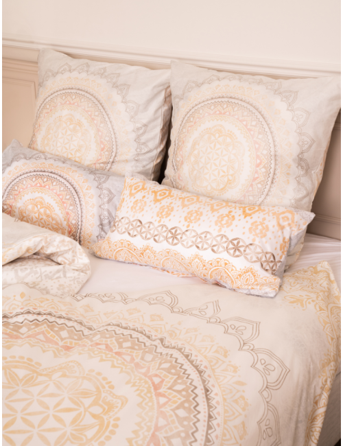 Spirit of OM - Bio-Bettwäsche Soulshine - white/indian-beach