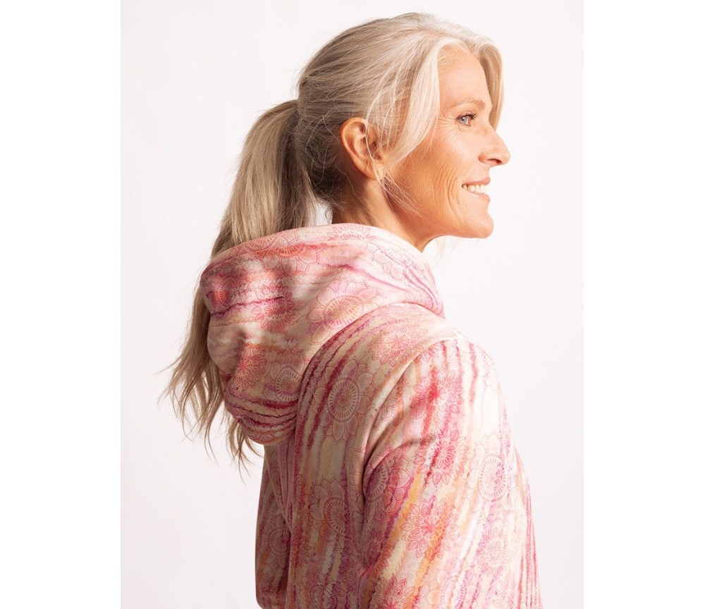 Spirit of OM - Hoodie Sarva Patala - perlrosa