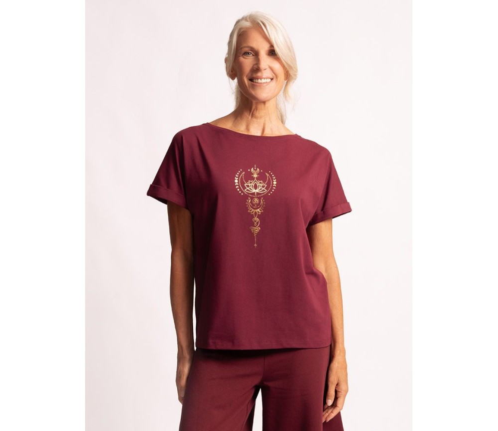 Spirit of OM - Shirt Eka Padma - tiefrot
