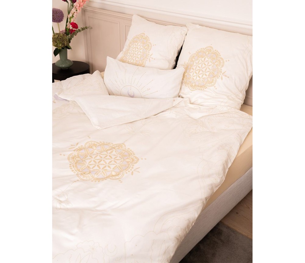 Spirit of OM - Biber-Bettwäsche Light Dream - creme