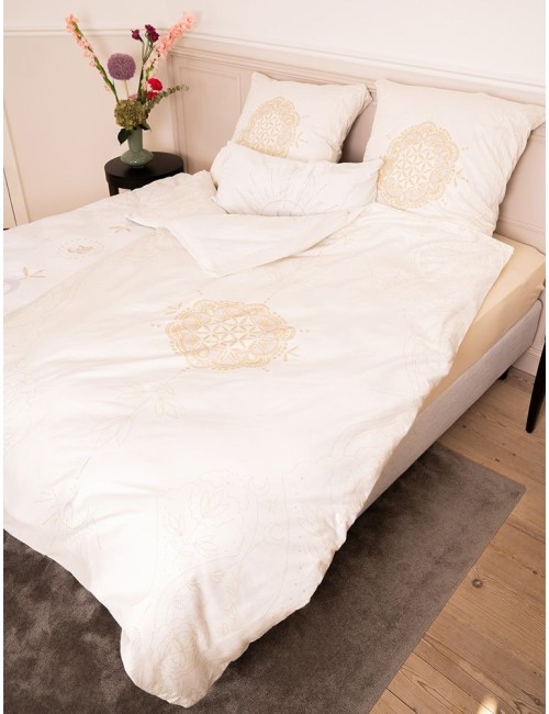 copy of copy of Spirit of OM - Bio-Bettwäsche Silver-Gold-Dream - silber-grau/ beige-gold