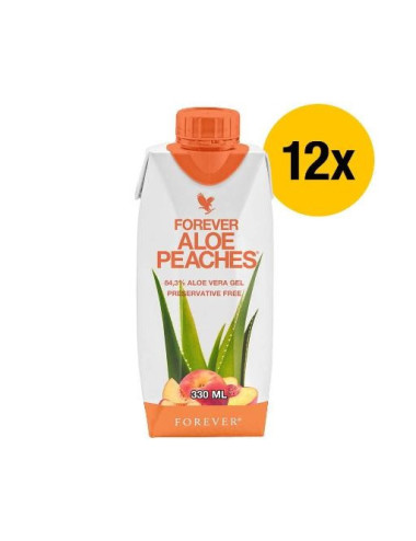 Forever - Forever Aloe Peaches™ - Aloe Vera vereint mit dem süßen Geschmack von Pfirsichen - 12 x 0,33 Liter