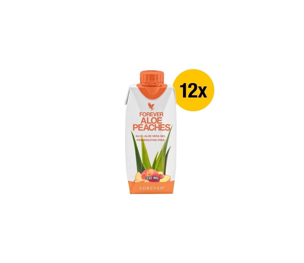 Forever - Forever Aloe Peaches™ - Aloe Vera vereint mit dem süßen Geschmack von Pfirsichen - 12 x 0,33 Liter