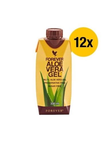 Forever - 330ml Forever Aloe Vera Gel™ - Enthält 99,7 % reines Aloe-Vera-Gel - 12 x 0,33 Liter
