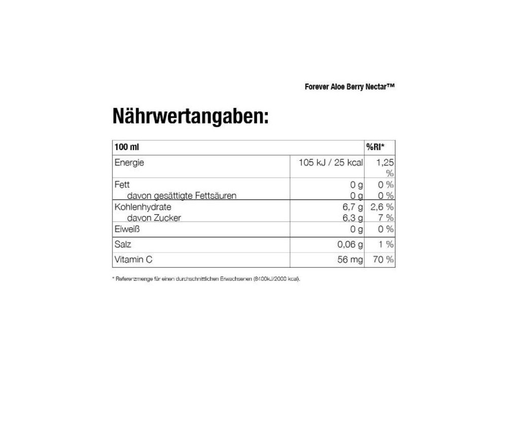 Forever - Forever Aloe Berry Nectar™ -  Aloedrink mit Cranberrys & Äpfeln - 12 x 0,33 Liter