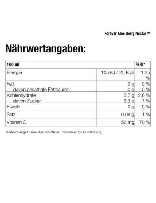 Forever - Forever Aloe Berry Nectar™ -  Aloedrink mit Cranberrys & Äpfeln - 12 x 0,33 Liter