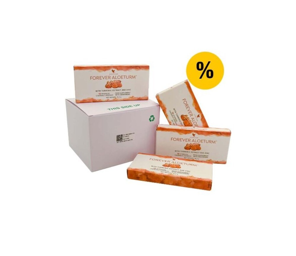 Forever - 10 x Forever AloeTurm™ - Revolutionärer Boost mit Zink, Kurkuma und Aloe Vera - 10 x 10 Lutschpastillen
