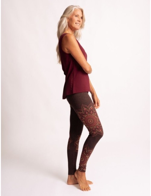 Spirit of OM - Yoga Leggings Chaya - tiefrot