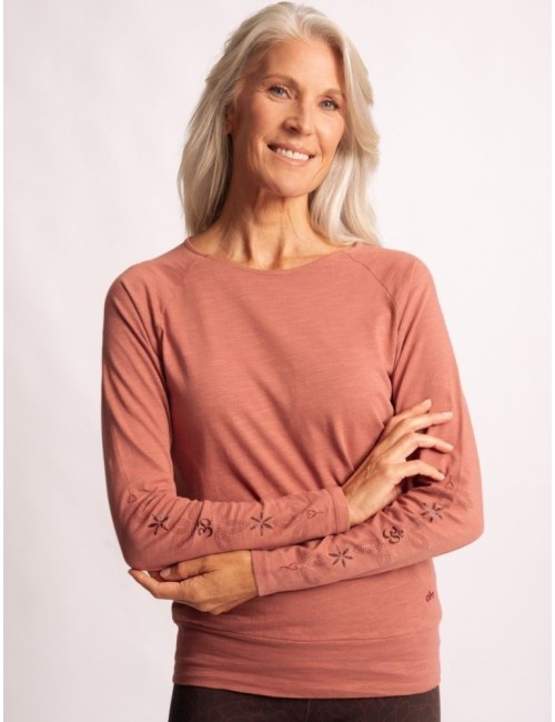 Spirit of OM - Longsleeve Shirt Priya - perlrosa