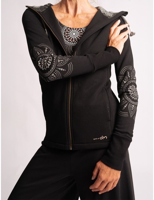 Spirit of OM - Sweatjacke Maui Nava - schwarz