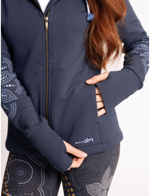 Spirit of OM - Sweatjacke Maui Nava - tiefblau