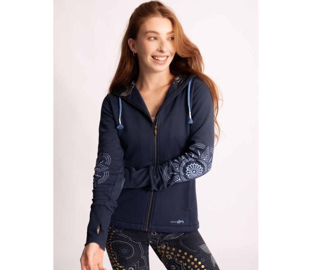 Spirit of OM - Sweatjacke Maui Nava - tiefblau