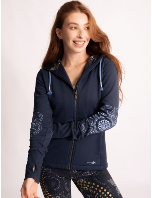 Spirit of OM - Sweatjacke Maui Nava - tiefblau