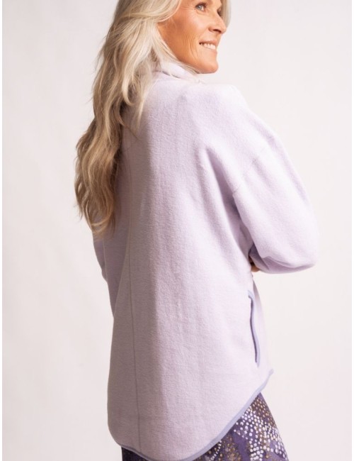 Spirit of OM - Baumwollfleecejacke Mena - flieder