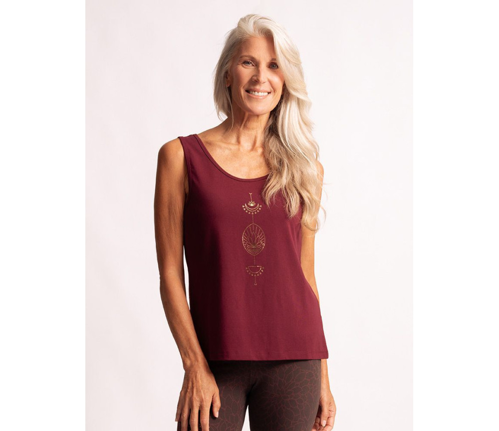 Spirit of OM - Tanktop Vahita - tiefrot