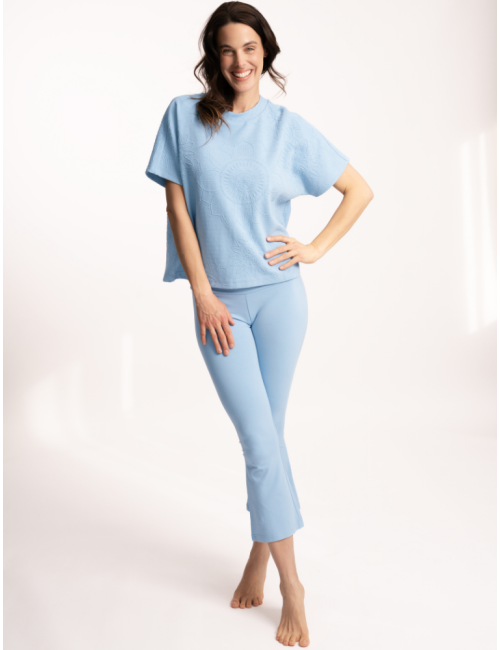 Spirit of OM - Sweatshirt kurzarm Gati Sita - eisblau