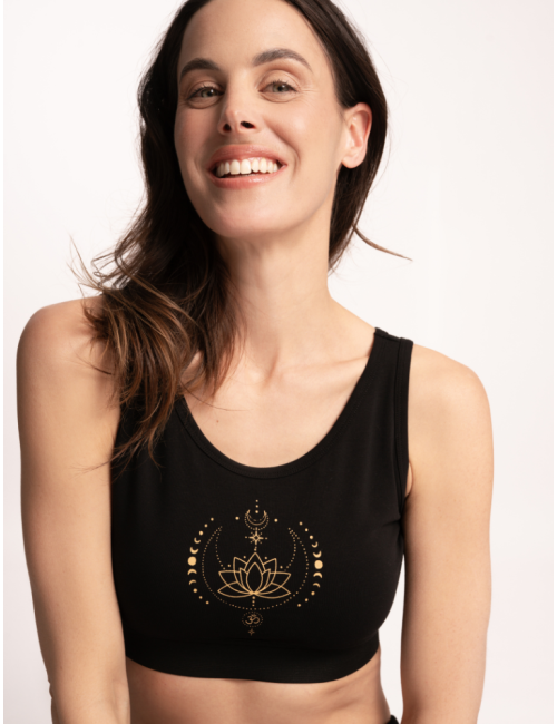 Spirit of OM - Yoga Bra Padma - schwarz