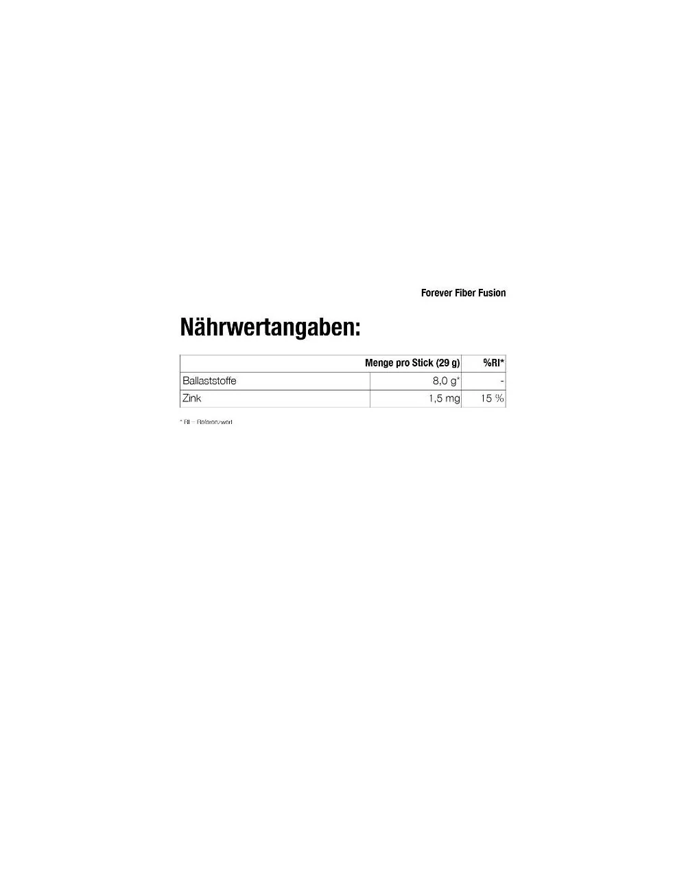 Forever - FOREVER FIBER FUSION - Trinkpulver - Nahrungsergänzungsmittel zur Ballaststoffversorgung - 30 Portionsbeutel