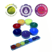 Kerze - Teelichter - Chakra - mit Duft - 7 er Set