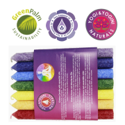 Kerze - Chakra - Stabkerze dünn - mit Duft - 7er Pack