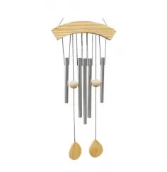 Hängende Dekoration - Windspiel - mit 5 Klangstäben - ca. 65cm Länge