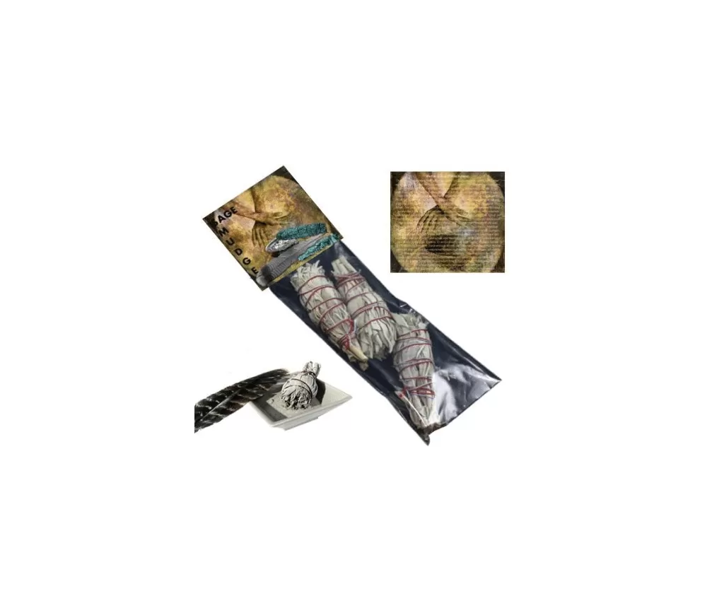 Räucherware - Weißer Salbei - klein ca. 11x3cm - ca. 30-40gr - 3er Pack