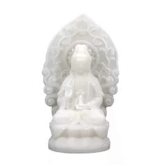 Statue - Figur - Quan Yin - Polyresin - weiß - ca. 12 cm Höhe