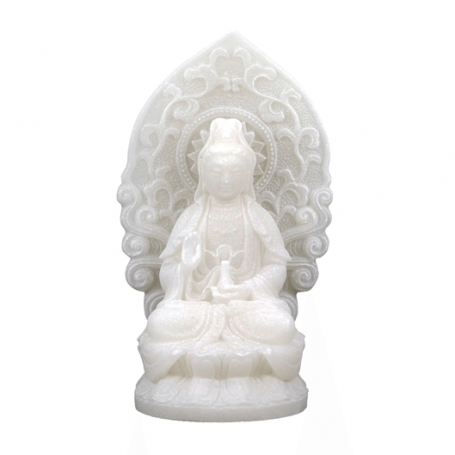 Statue - Figur - Quan Yin - Polyresin - weiß - ca. 12 cm Höhe