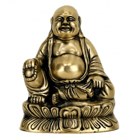 Statue - Figur - Buddha - Lucky Buddha - Messsing  - ca. 13 cm Höhe