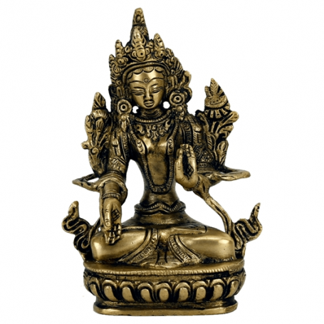 Statue - Figur - Weiße Tara - Messsing  - ca. 13 cm Höhe