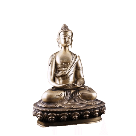 Statue - Figur - Buddha - Amitabha - Messing - ca. 20 cm
