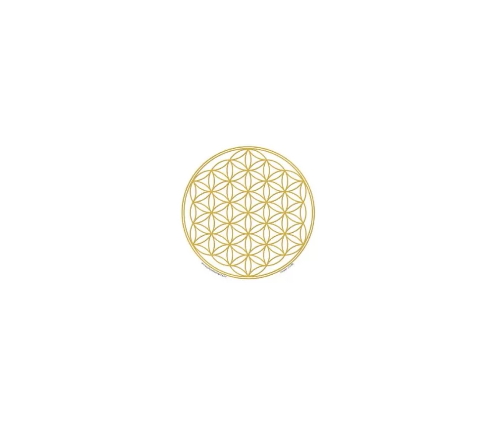 Aufkleber - Blume des Lebens - Gold - ca. 10,5 cm - 3er Pack