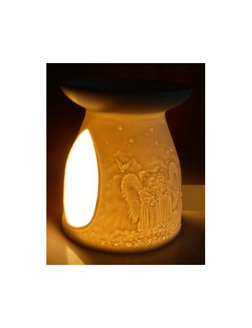 Aromalampe & Duftlampe - Engel - Porzellan weiß - ca. 12x10cm