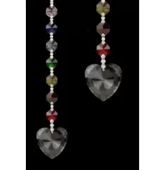 Hängende Dekoration - FengShui - Chakra - Kristall - Metta - Herz - ca. 20 cm