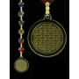 Hängende Dekoration - FengShui - Chakra - Kristall - Blume des Lebens - gold - ca. 20 cm