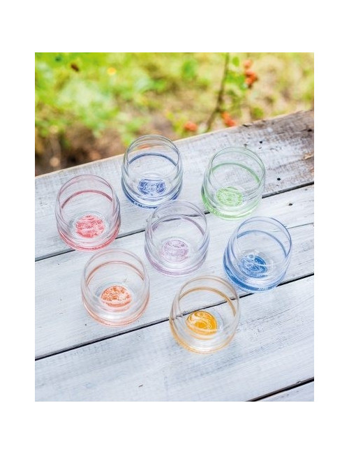 Nature's Design - Gläser Set - Chakra - 7tlg - mit farbigen Chakra Symbol auf Glasboden