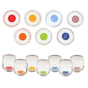 Nature's Design - Gläser Set - Chakra - 7tlg - mit farbigen Chakra Symbol auf Glasboden