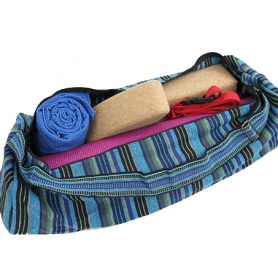 Yoga & Sport - Tasche -Baumwolle - Streifen blau - ca.67x24 cm