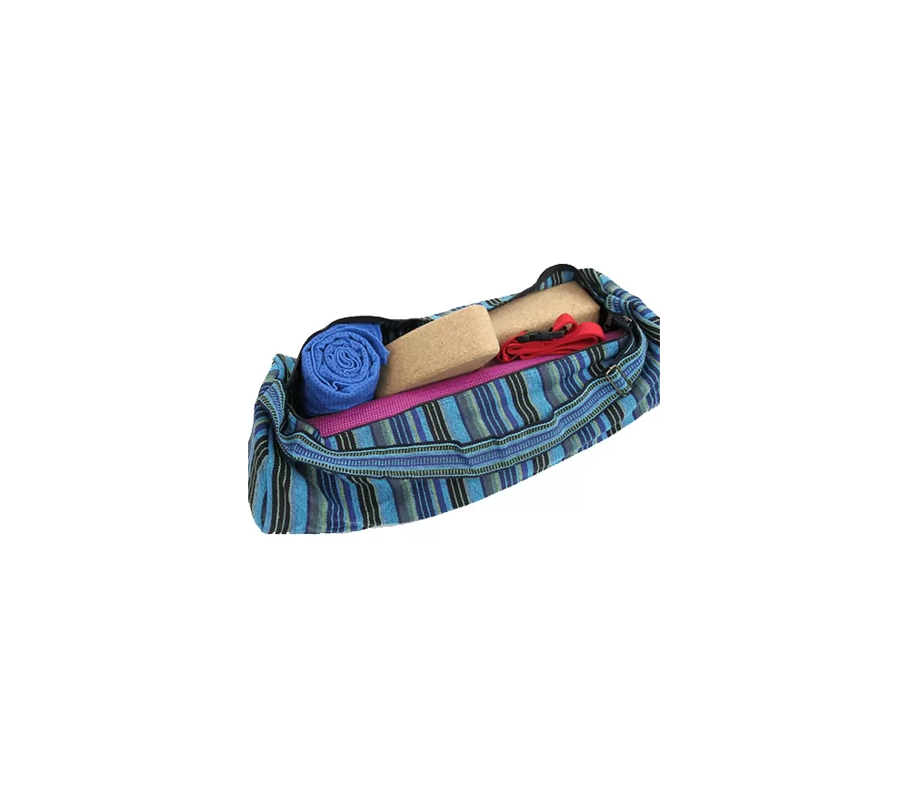 Yoga & Sport - Tasche -Baumwolle - Streifen blau - ca.67x24 cm
