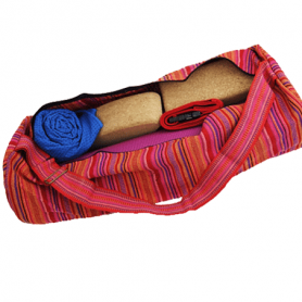 Yoga & Sport - Tasche -Baumwolle - Streifen rosa - ca.67x24 cm