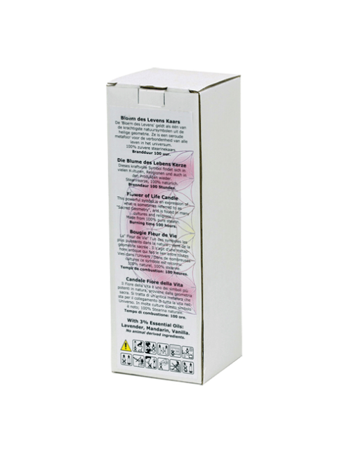 Kerze - Duftkerze im Glas - Blume des Lebens - Lila / Lila Verlauf - Palmkernwachs - ca. 100 Std.