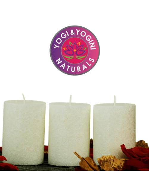 Kerze - Lifestylekerzen Set - Pureness - weiß - Palmkernwachs - ca. 18 Std.  - 3er Set
